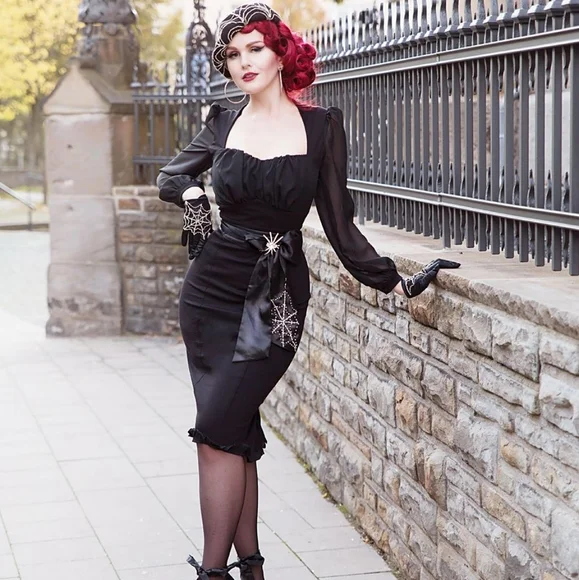 Pinup Couture Black Dress - Picture 1 of 2